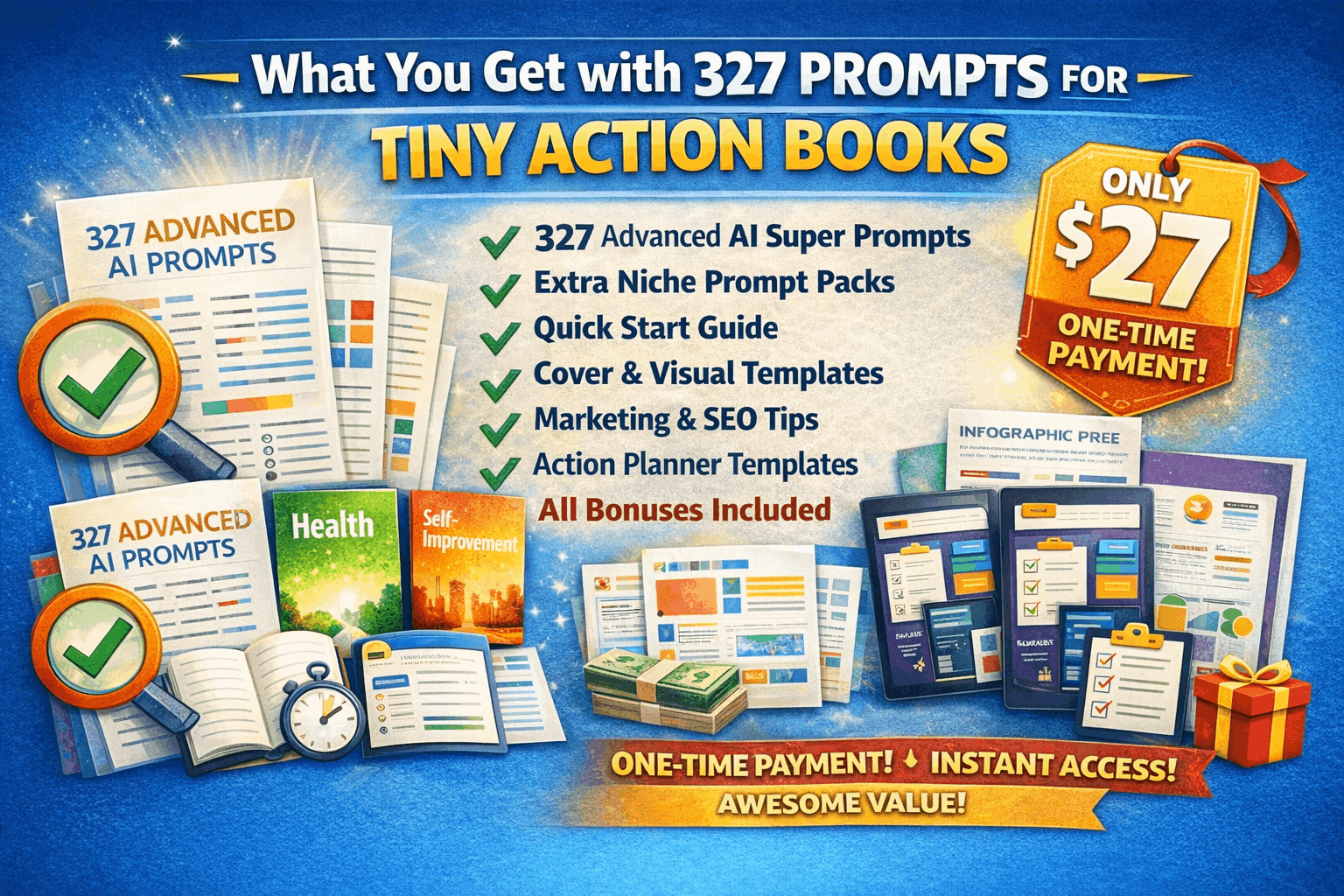  327 prompts for tiny action books buy now